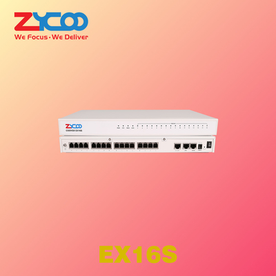 16 x RJ11 FXS Ip analoge gateway 2 x 10/100 Mbps met alle IP-extensies